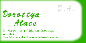 dorottya alacs business card